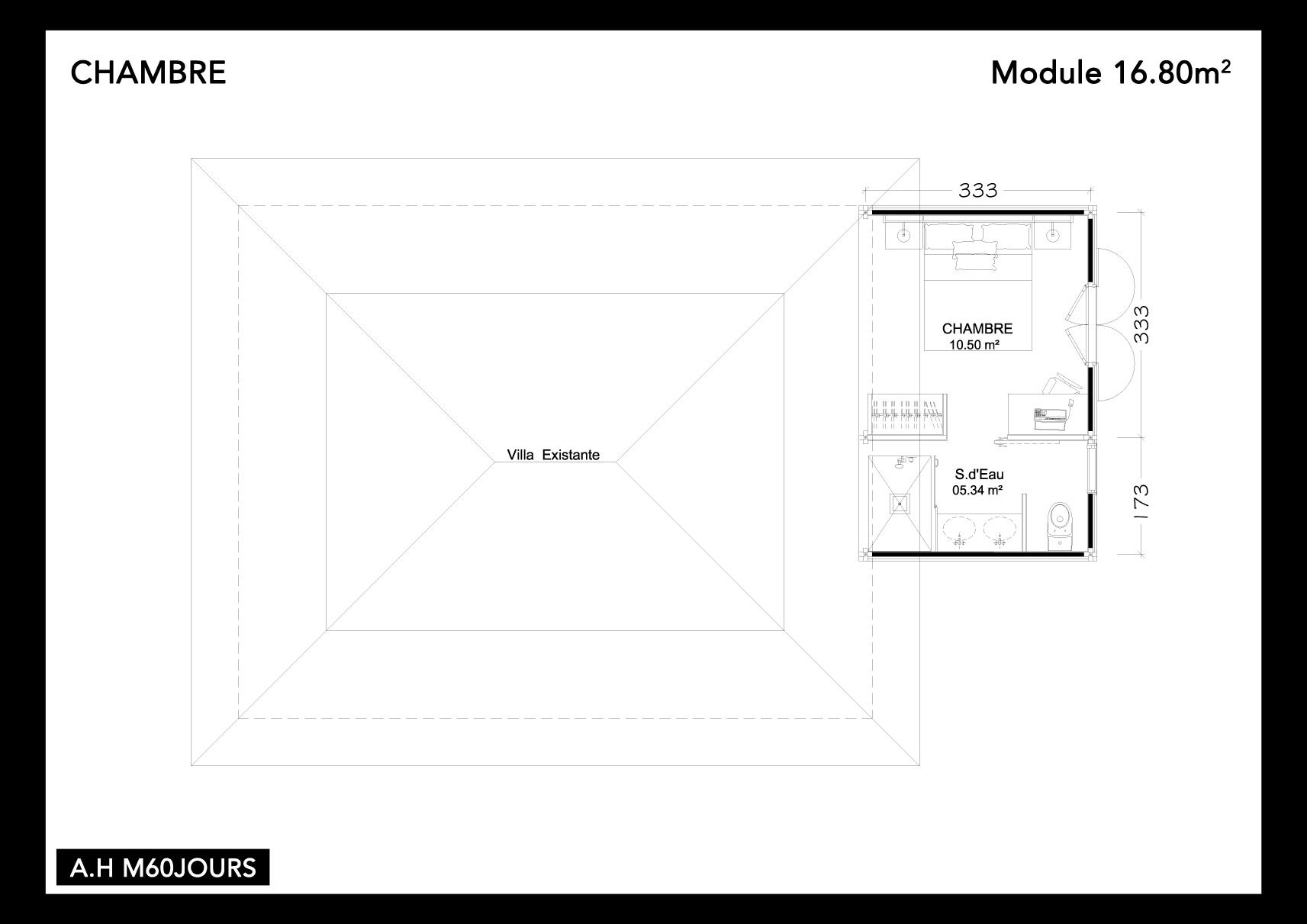 module chambre bis 16,80m2