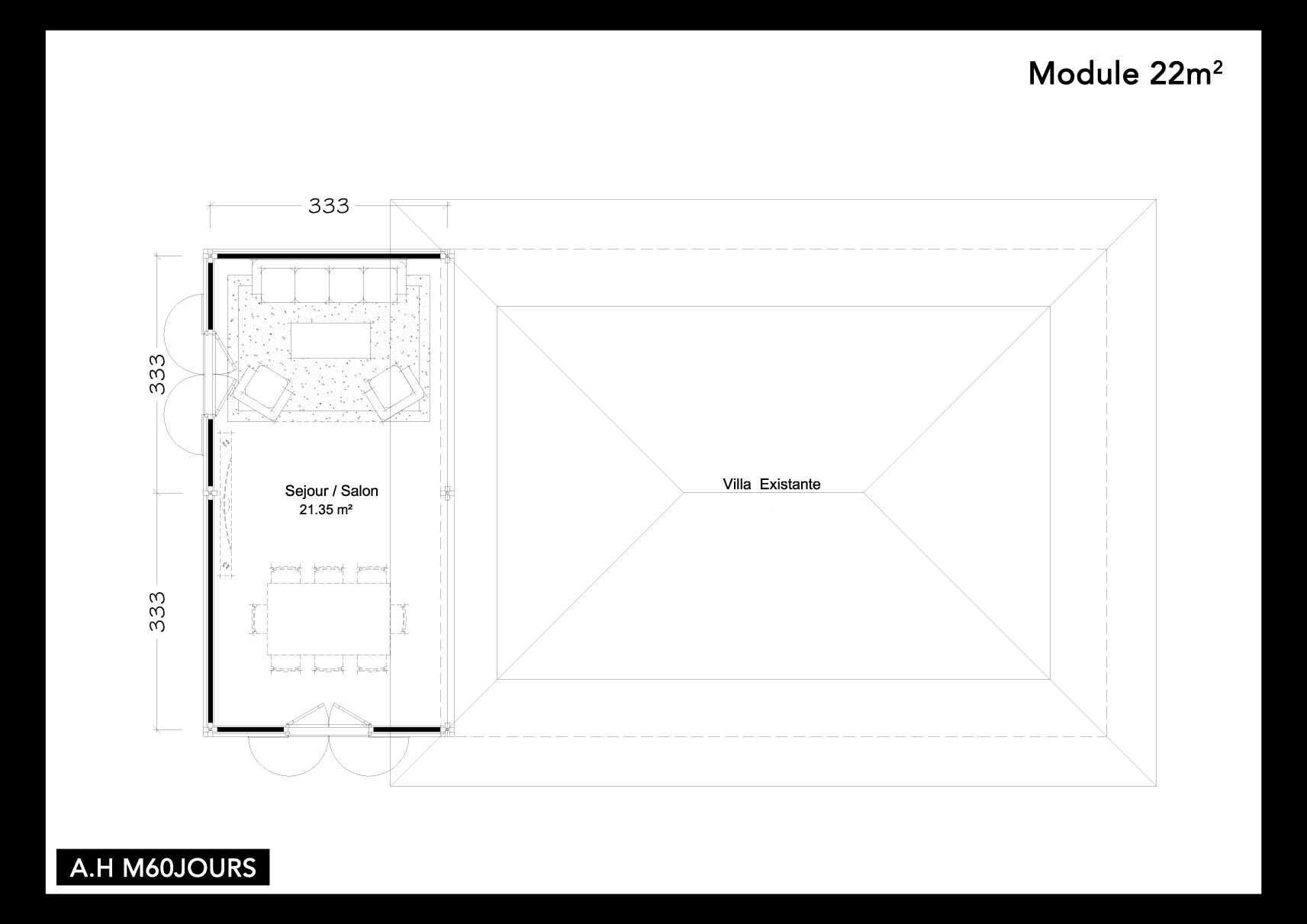 module sejour 22m2